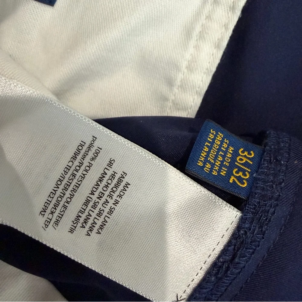 Polo Ralph Lauren Men's Navy Active Performance Pant 36 x 32 Gold Casual Preppy‎